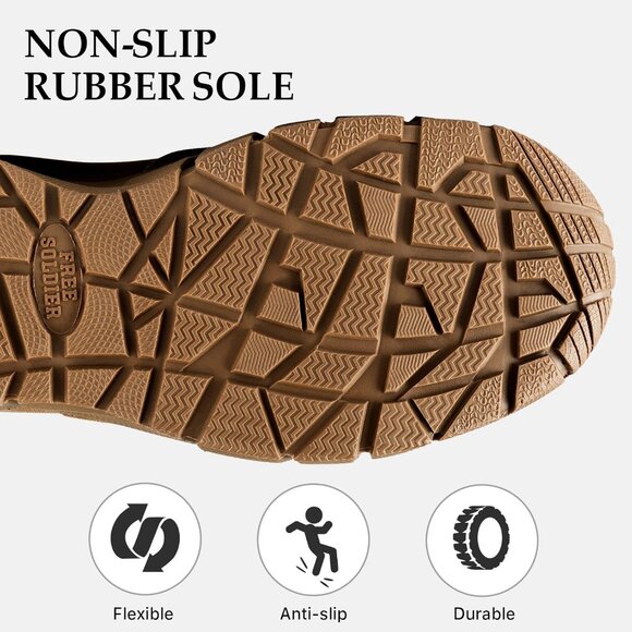 ⚡ Men's Deep Brown Combat Suede Leather Lightweight Military Work Desert Boot - Picture 3 of 7